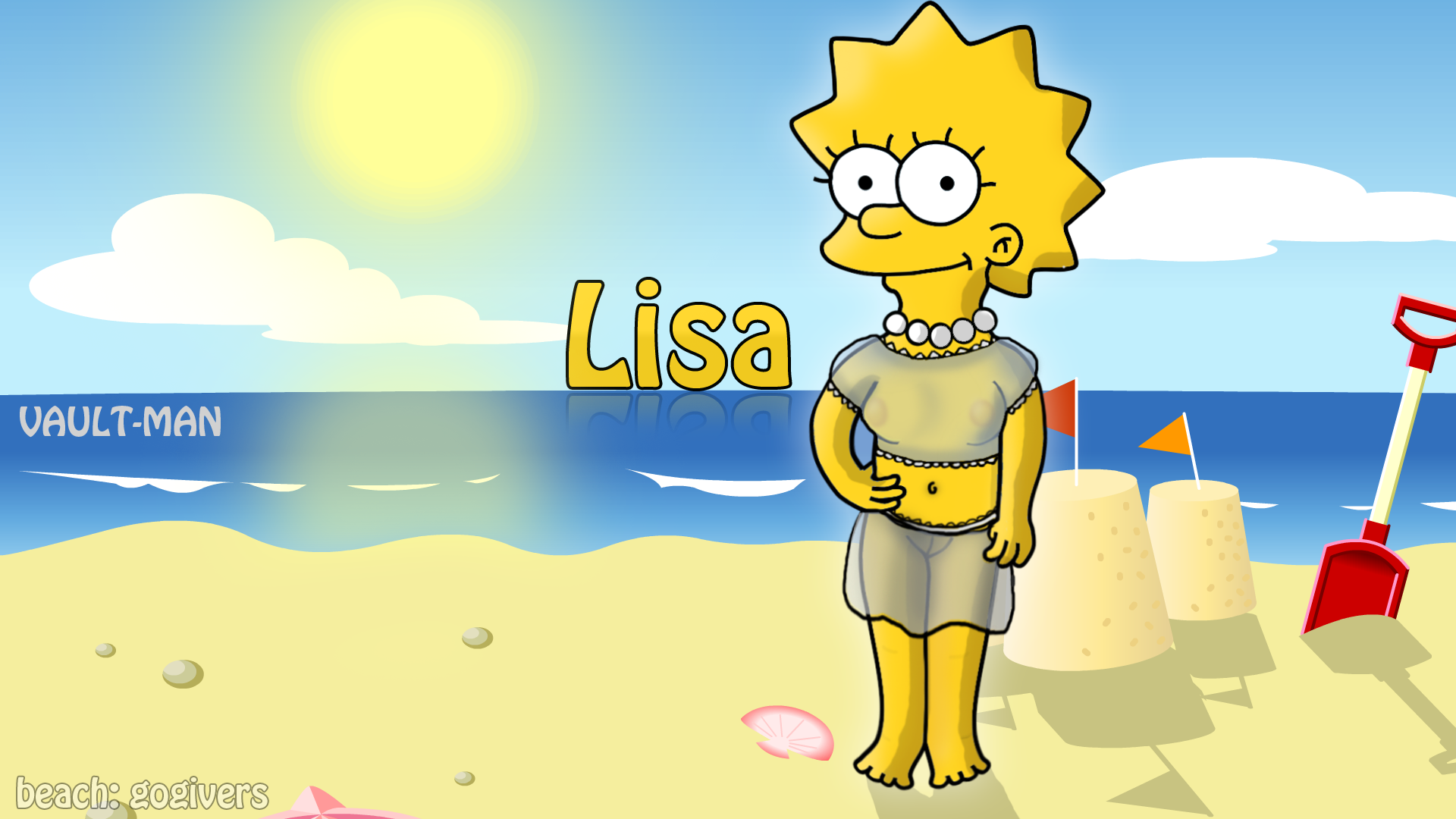 Lisa Simpson Nude On Beach