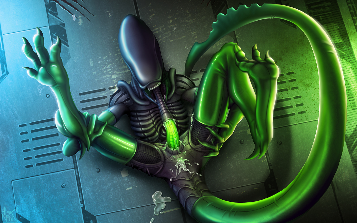 Animated alien hardcore