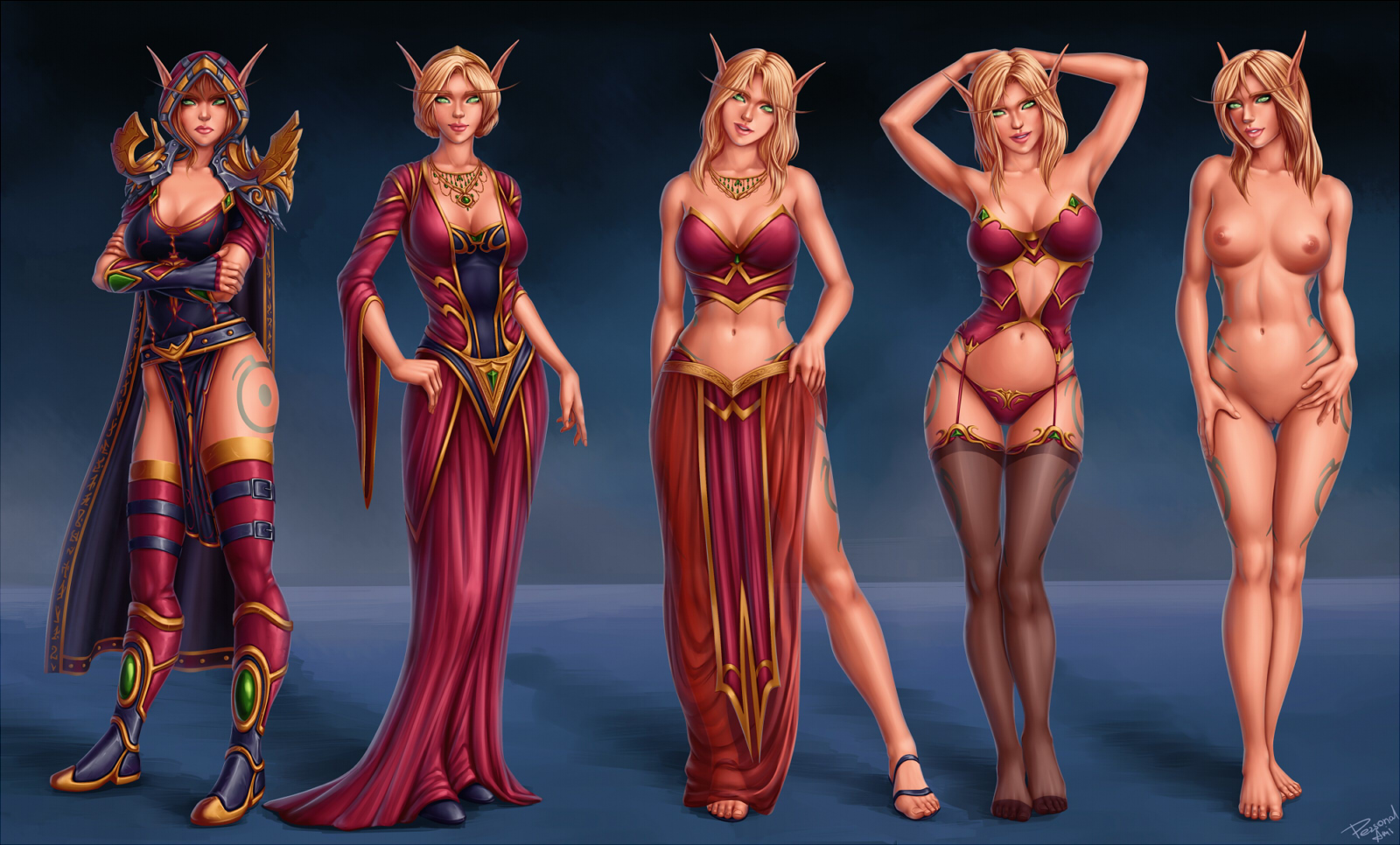 Nude Female Blood Elves