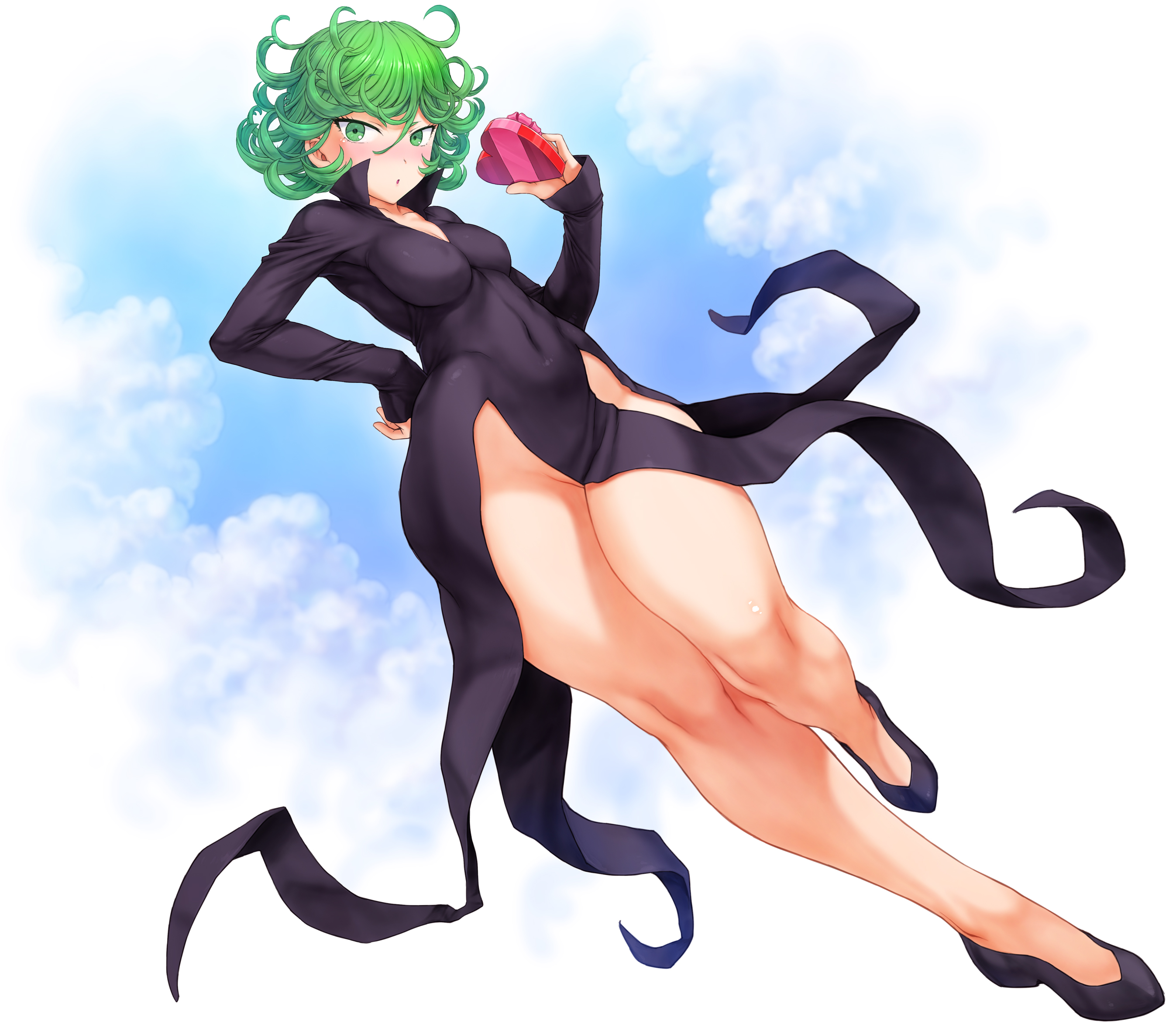 mogudan, tatsumaki, one-punch man, absurd res, hi res, highres, 1girls, bla...