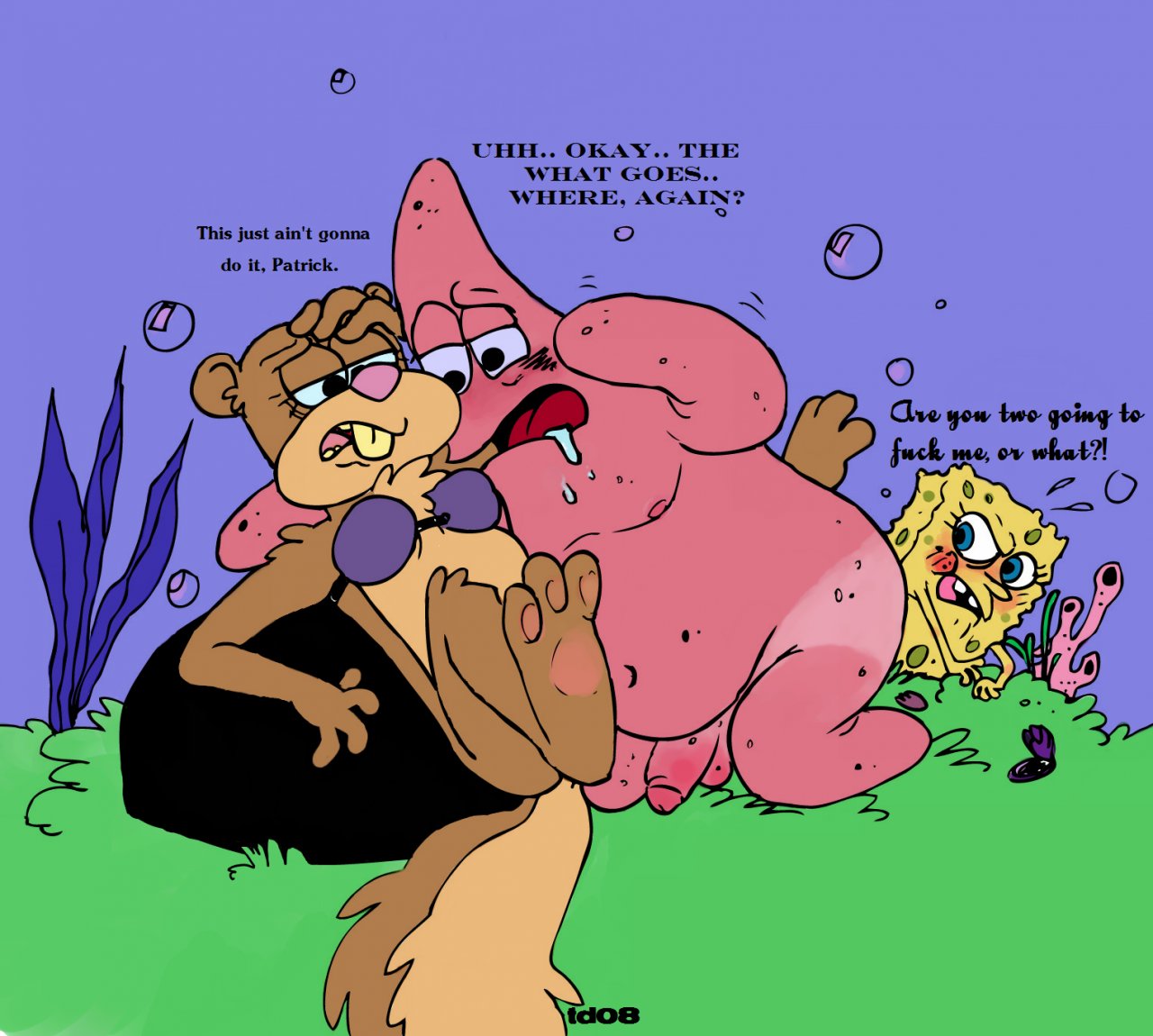 Rule34 - If it exists, there is porn of it / patrick star, sandy cheeks,  spongebob squarepants (character) / 1308574