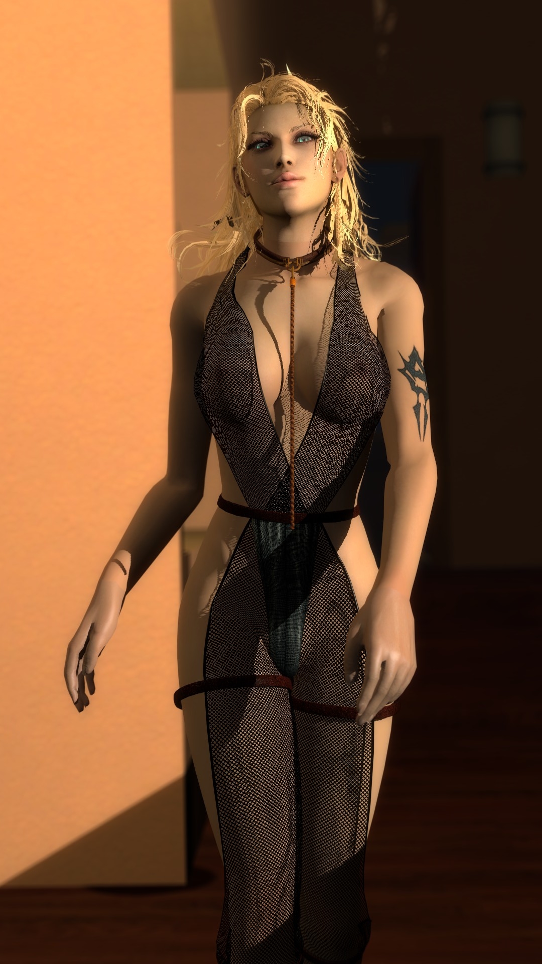 oerba yun fang (ff xiii), final fantasy, final fantasy xiii, 3d, blonde hair, blue eyes, breasts, junchan, nude, 