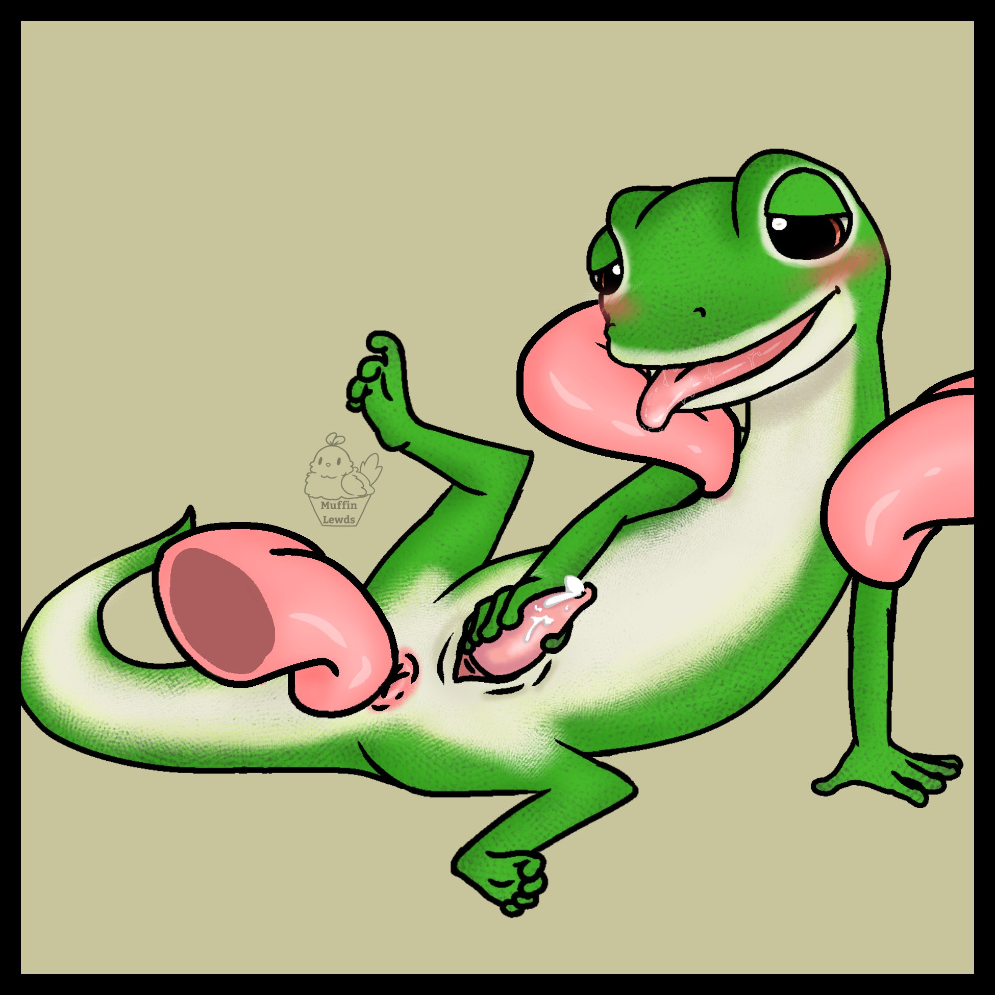 (artwork), hi res, anal, blush, bodily fluids, cum, day gecko, disembodied ...