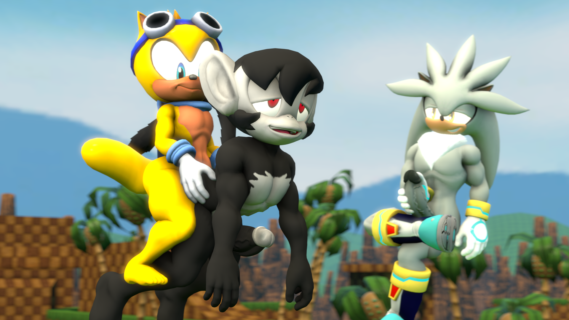 2021 3d abs anal anal_sex anthro ape ass bandana bent_over big_penis black_body black_boots black_clothing black_footwear black_fur black_hair black_nose black_shoes black_tail blonde_hair blue_bandanna blue_boots blue_bracelet blue_clothing blue_eyes blue_footwear blue_gloves blue_handwear blue_kerchief blue_shoes blue_wristband boots bracelet brown_body brown_fur chimpanzee clothing digital_media_(artwork) doommusk eulipotyphlan eyewear eyewear_on_head flying_squirrel footwear from_behind_position fur genitals gloves goggles goggles_on_head grey_body grey_ears grey_fur grey_nose group hair half-closed_eyes hand_on_own_penis hand_on_penis hand_on_side handwear haplorhine hedgehog hi_res huge_cock interspecies jewelry kerchief lire_(doommusk) looking_at_another looking_pleasured male male/male male_penetrated male_penetrating male_penetrating_male mammal masturbation multicolored_body multicolored_boots multicolored_bracelet multicolored_clothing multicolored_footwear multicolored_fur multicolored_gloves multicolored_handwear multicolored_shoes muscular muscular_anthro muscular_male narrowed_eyes nude orange_eyes outside palm_tree pan_(genus) penetration penile penile_masturbation penile_penetration penis penis_in_ass perching_position plant pose primate ray_the_flying_squirrel red_boots red_clothing red_eyes red_footwear red_shoes rodent sciurid sega sex shoes silver_the_hedgehog smile sonic_(series) sonic_the_hedgehog_(series) source_filmmaker_(artwork) squirrel tail tan_body tan_fur teeth three-quarter_view tree trio two-tone_body two-tone_bracelet two-tone_clothing two-tone_fur two-tone_gloves two-tone_handwear vein veiny_penis white_body white_boots white_clothing white_footwear white_fur white_gloves white_handwear white_shoes wristband yellow_body yellow_boots yellow_bracelet yellow_clothing yellow_ears yellow_footwear yellow_fur yellow_shoes yellow_tail