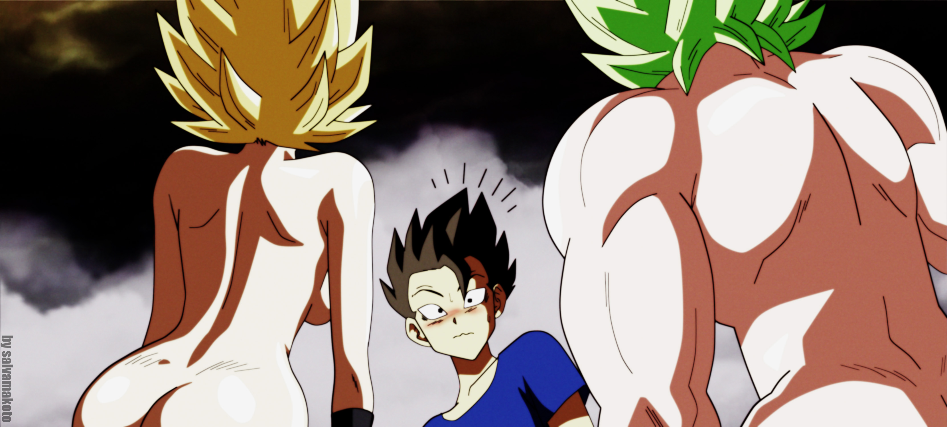 Rule34 - If it exists, there is porn of it / salvamakoto, cabba, caulifla,  kale / 1252087