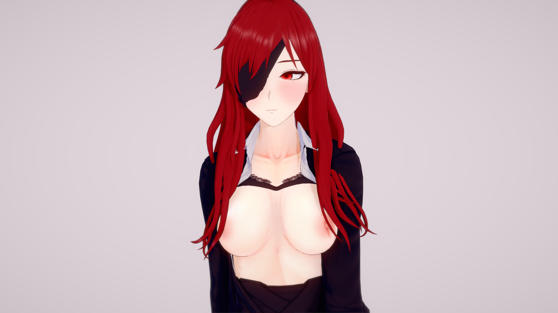 hwa ryun, tower of god, 3d, breasts, red hair, 