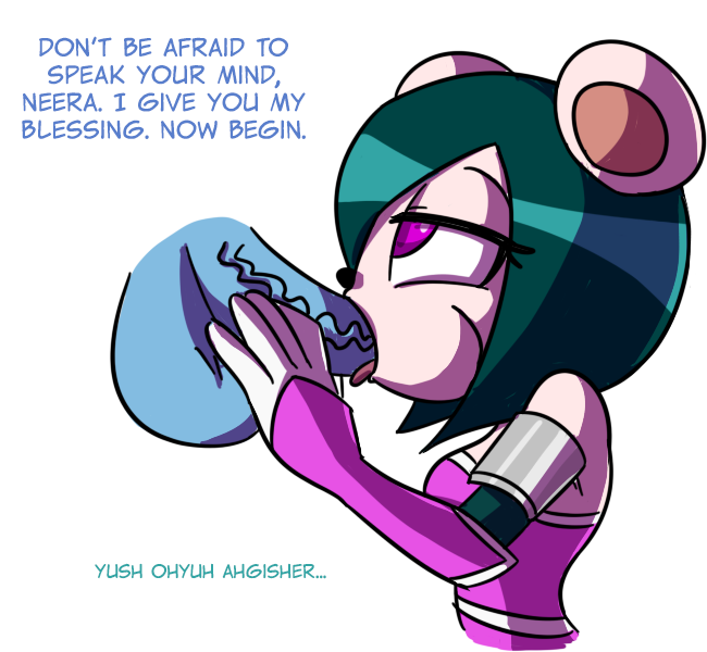 neera li, freedom planet, blowjob, colormute, dragon, earth dragon, panda, royal magister (freedom planet), tongue, tongue out, video games, 