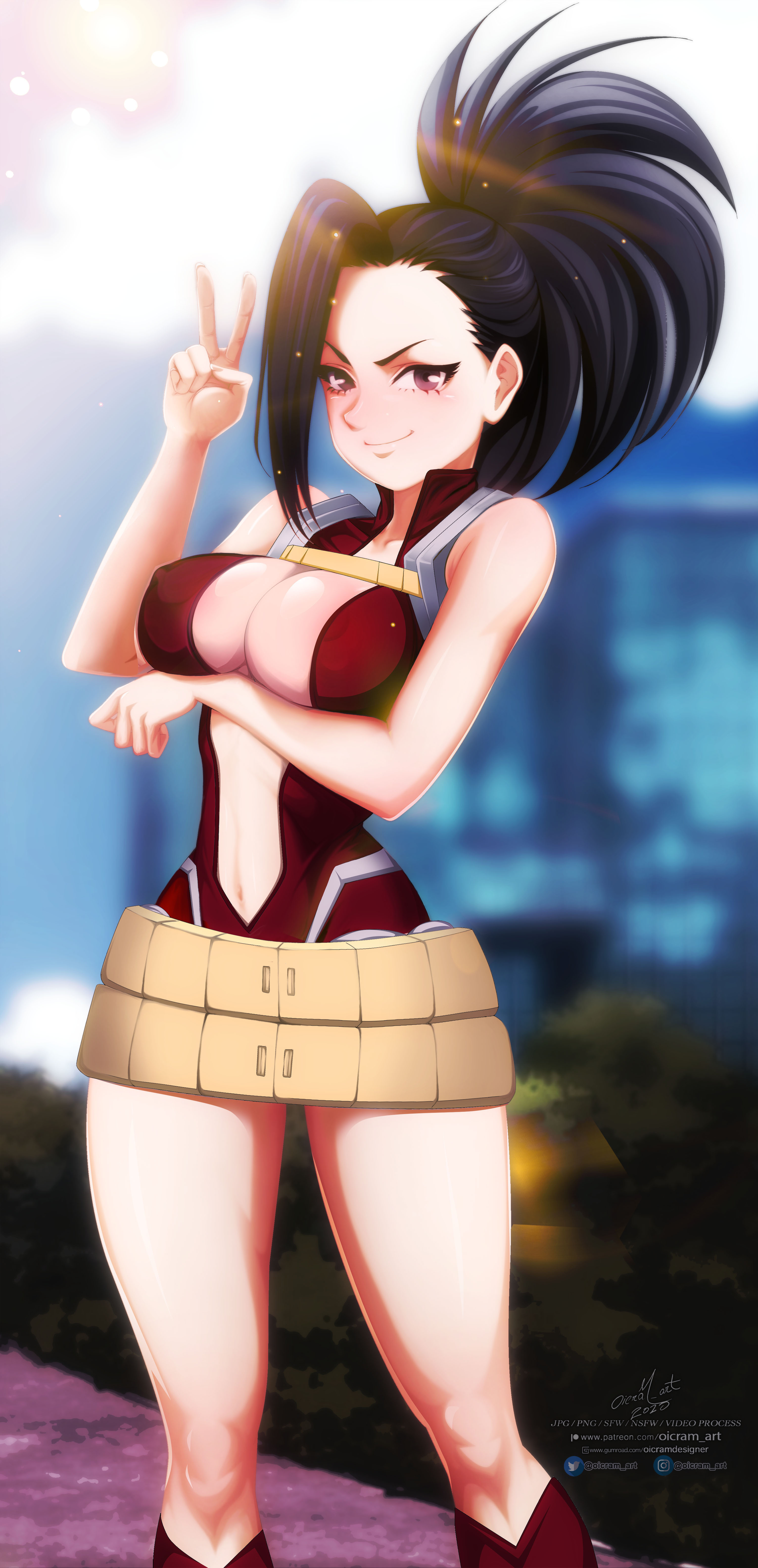 Momo yaoyorozu aus my hero academia nackt