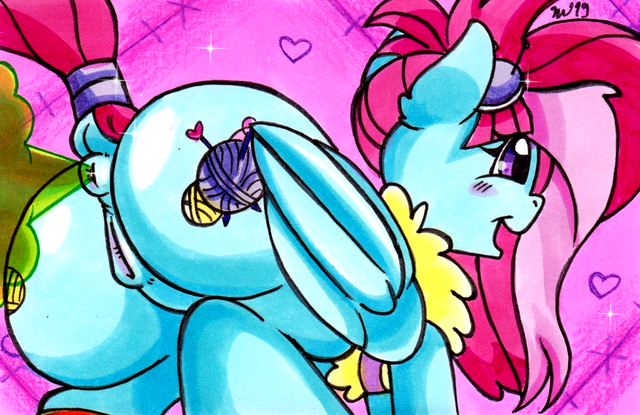 imaranx, kerfuffle (mlp), friendship is magic, my little pony, traditional media (artwork), animal genitalia, animal pussy, anus, ass, dock, equid, equine, equine pussy, fart, fart cloud, fart fetish, female, feral, genitals, heart, horse, mammal, open mouth, open smile, pegasus, pony, pussy, smile, solo, wings, 