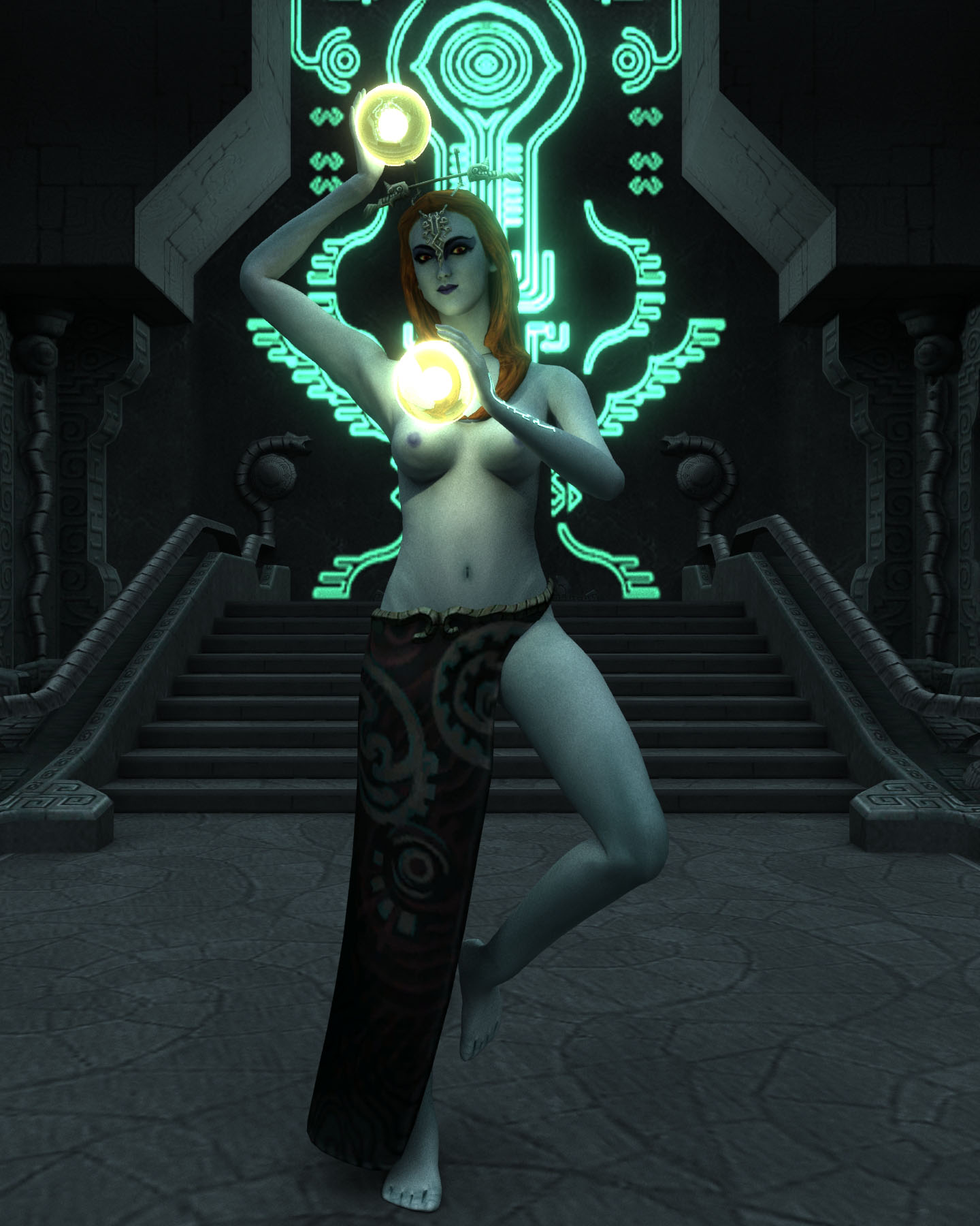 darklordiiid, midna, twili midna, nintendo, the legend of zelda, twilight princess, 3d, twili, 