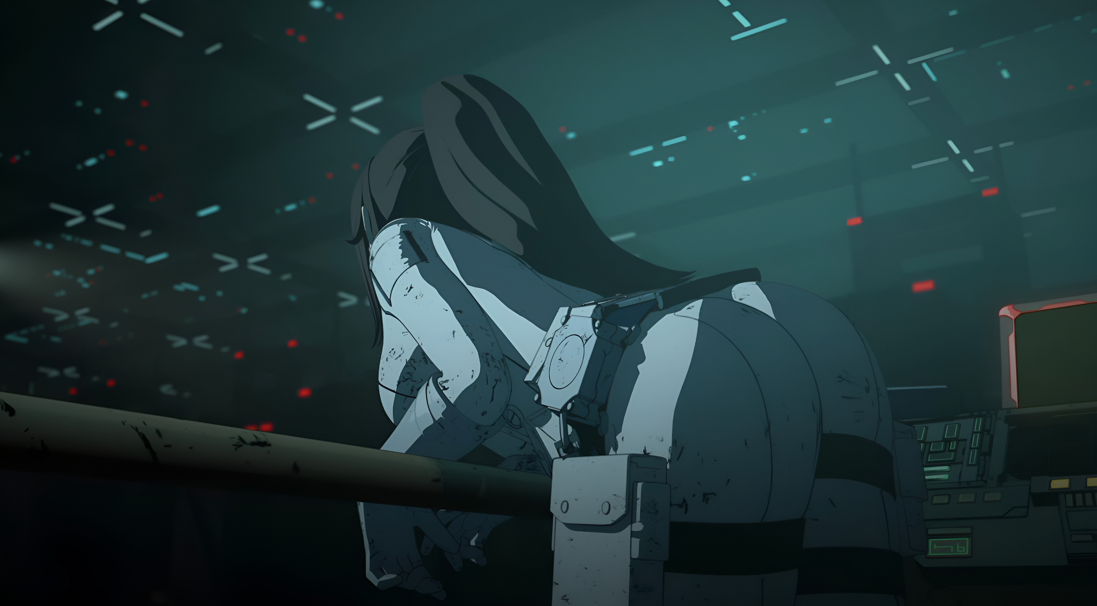 sasaki (sidonia <b>no</b> <b>kishi</b>), sidonia <b>no</b> <b>kishi</b>, edit, edited, screencap, upsca...