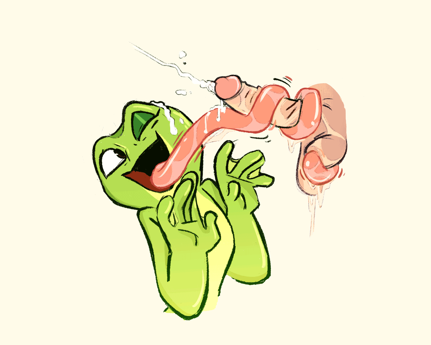 Frog blowjob