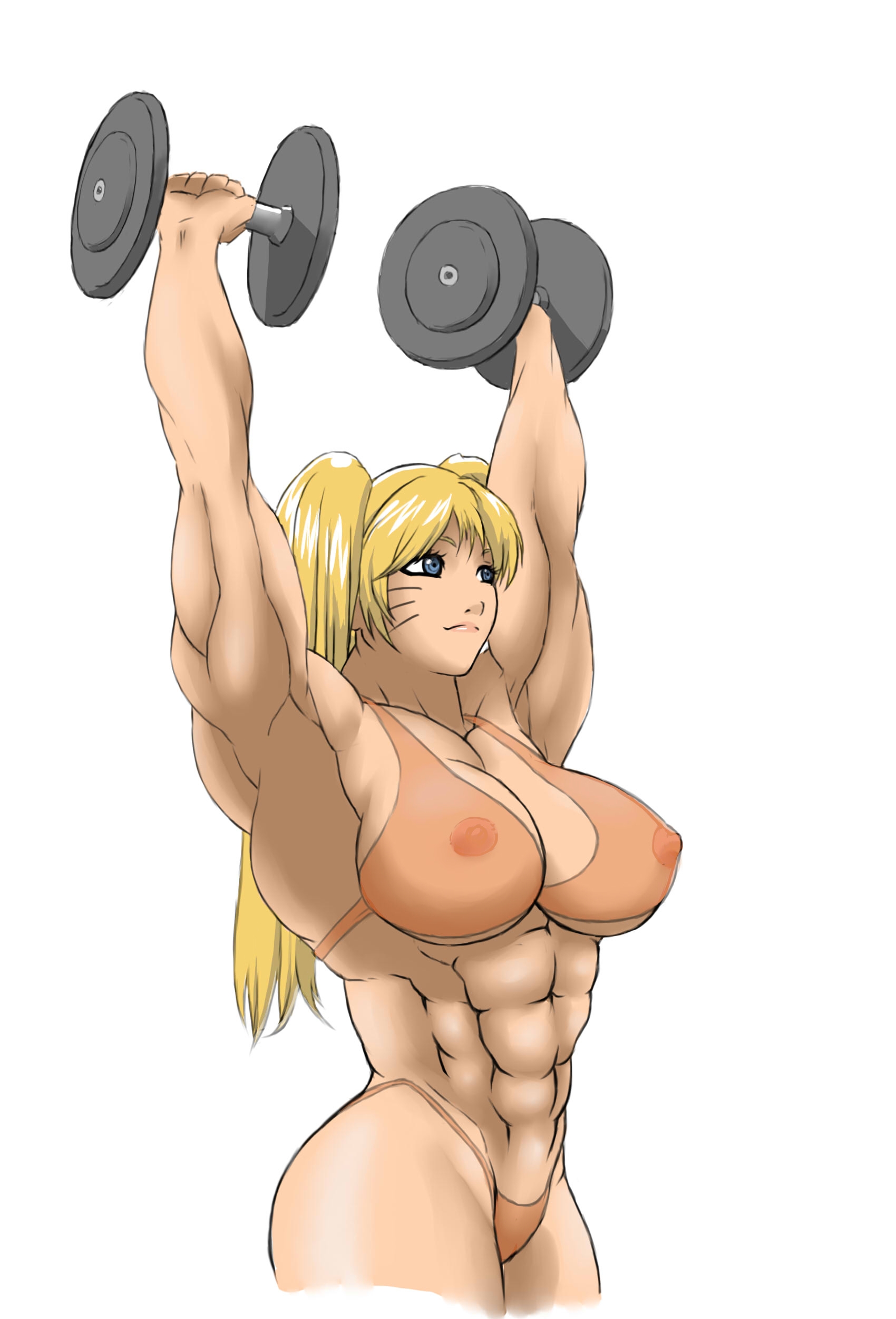 Muscle girl hentai фото 66