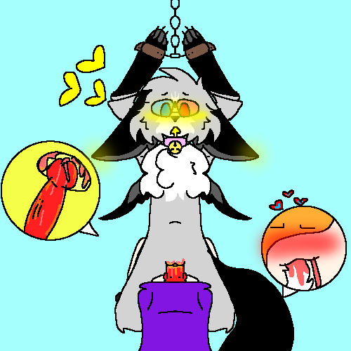 kitty, blush, cum, cum in pussy, cum inside, dead star, fox, furry, human, hybrid, inside, penis, scha scha, tied up, 
