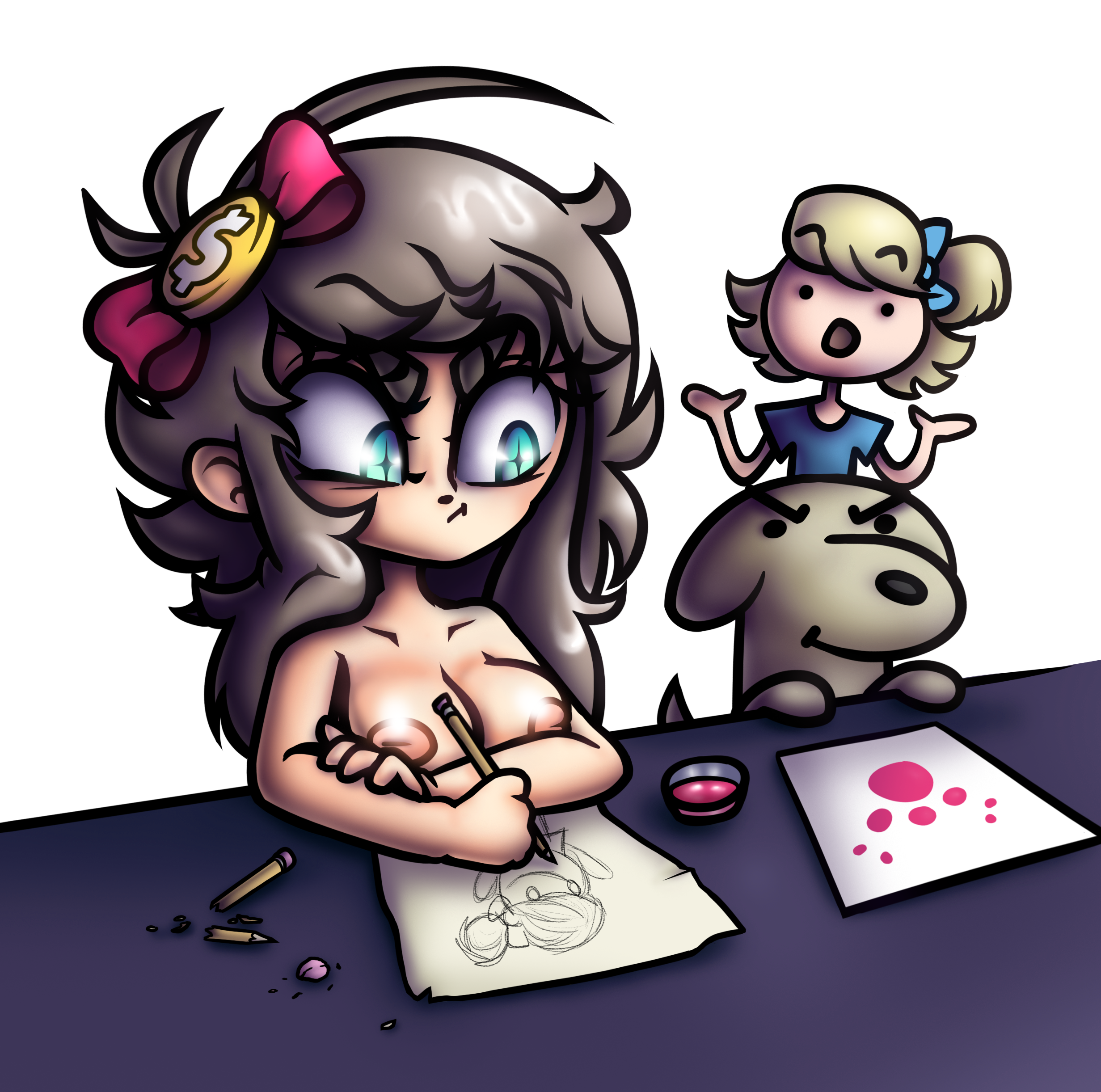 poppy (radicalsoda), radicalsoda, youtube, patreon, breasts, drawing, inver...