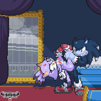 animated anthro bedroom blaze_the_cat blue_body bodily_fluids boiled_pappy_(artist) breasts carrying_another clothing cum cum_inflated_belly cum_inside digital_media_(artwork) domestic_cat duo ejaculation eulipotyphlan felid feline felis female footwear forehead_gem gem genital_fluids genitals gloves hair handwear hedgehog high_heels inflation knot knotted_penis low_res male male/female mammal penis pixel_(artwork) pixel_animation ponytail purple_body sega sex shoes sonic_the_hedgehog_(series) sonic_the_werehog sonic_unleashed spiked_clothing spiked_footwear spiked_shoes spikes stomach_bulge tail tongue tongue_out