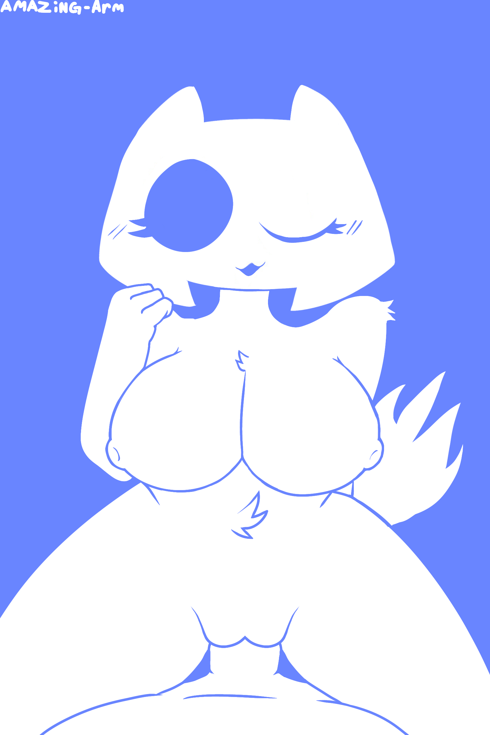 clyde, discord, simple background, (discord), breasts, clyde (discord), fur...