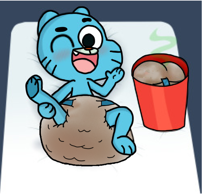 gumball watterson, the amazing world of gumball, edit, diaper, hyper messing, 