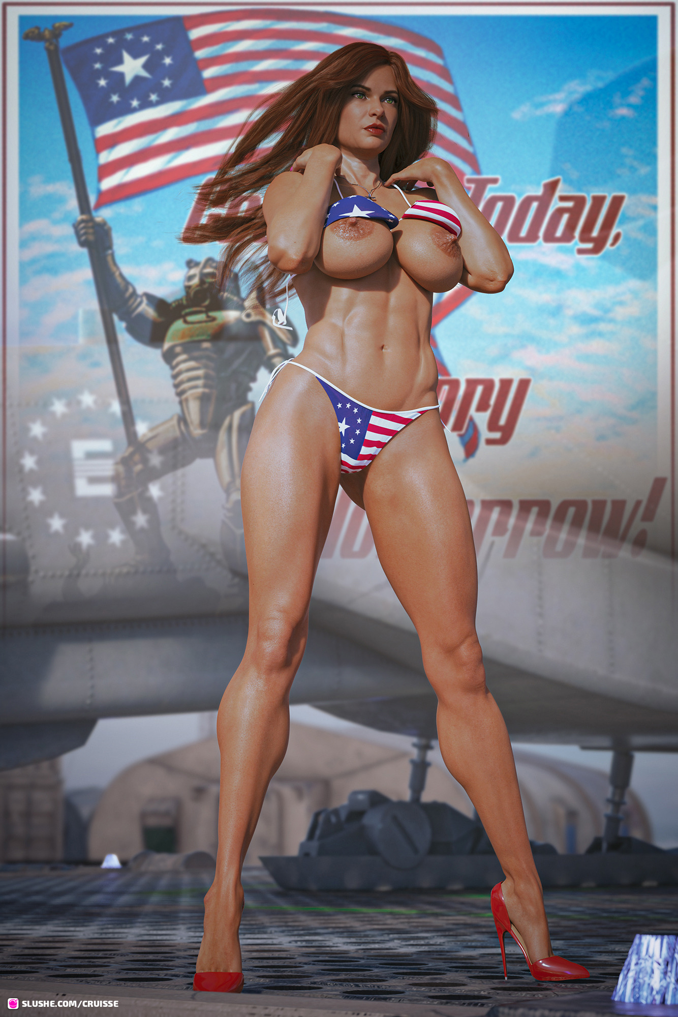 American flag porn