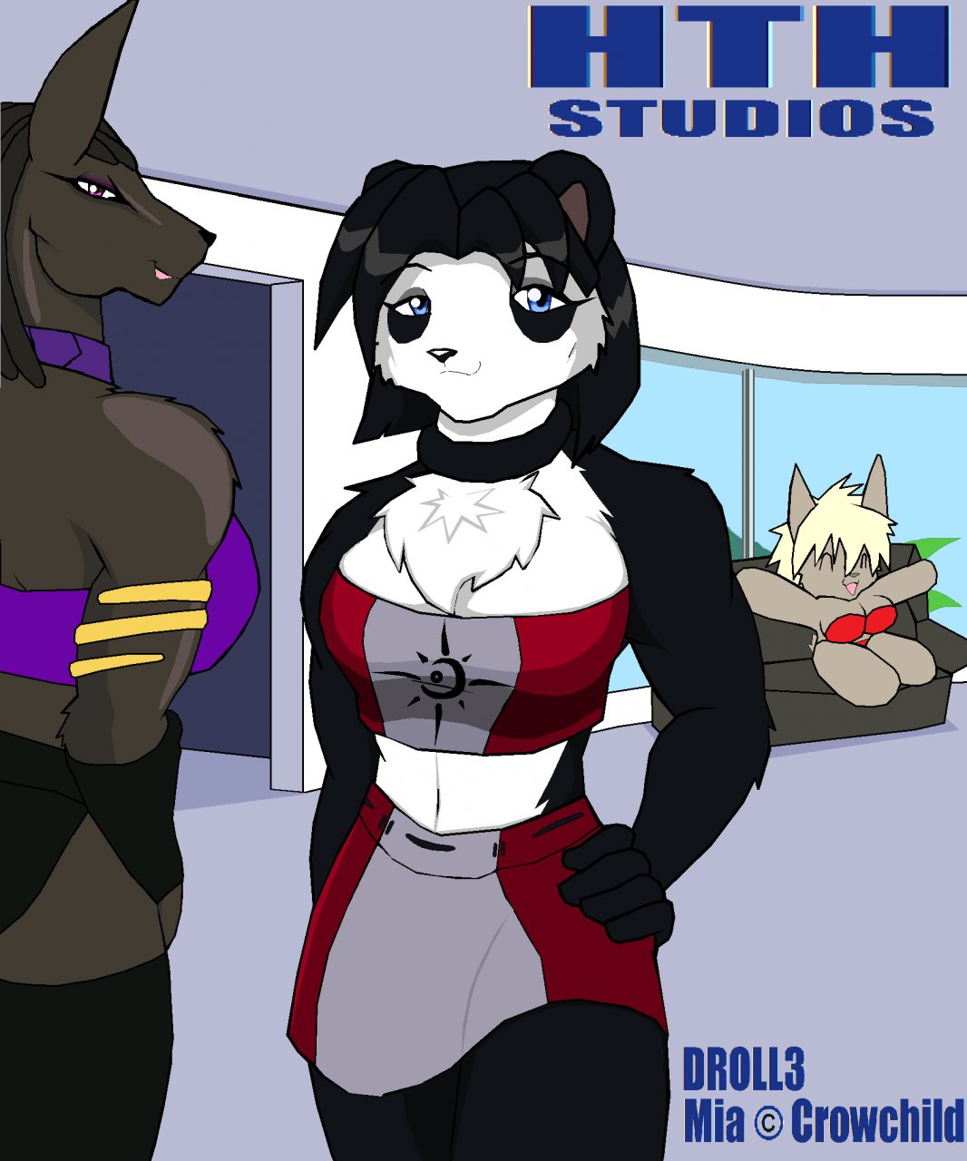 crowchild, droll3, unknown, shemyay (hth), high tail hall, hth studios, anubian jackal, canine, egyptian, female, jackal, mia (hth), panda, 