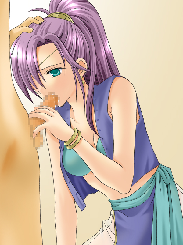 harapeko, faris scherwiz, final fantasy, final fantasy v, censored, dark skin, fellatio, female, human, male, oral, purple hair, sex, straight, 