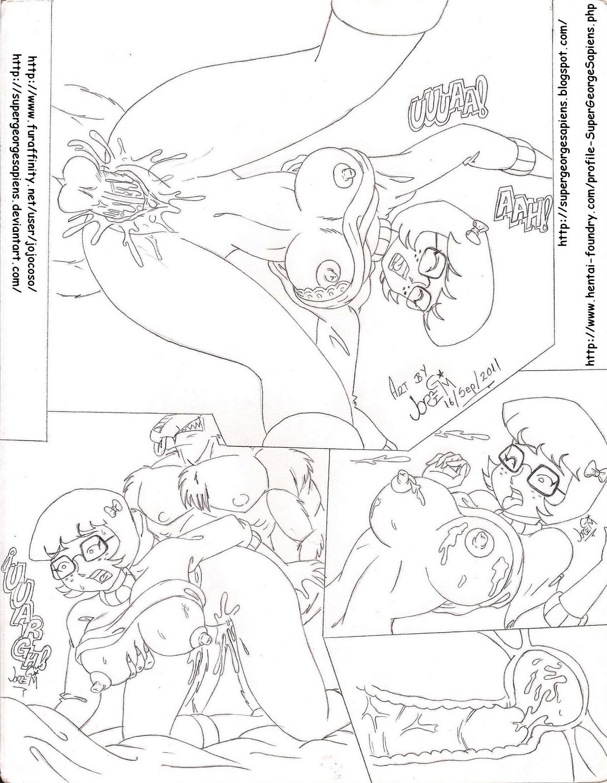 jojocoso, velma dinkley, hanna barbera, mystery inc, scooby-doo, cum, cum inside, cum while penetrated, female, uncensored, vagina, x-ray, 