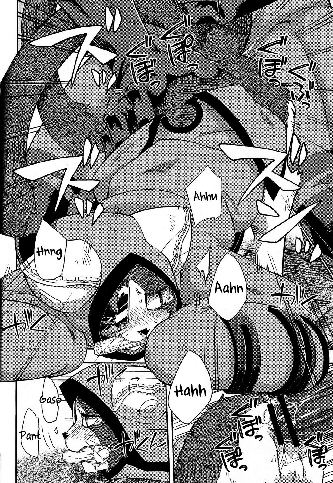 harusuke, jubei, valkenhayn r. hellsing, blazblue, black and white, censored, comic, hi res, japanese text, monochrome, text, translation request, anal, anal sex, anthro, balls, big dom small sub, claws, clothing, cum, cum in ass, cum inside, eye patch, eyewear, feline, japanese, larger male, male, mammal, penetration, penis, sex, size difference, smaller male, sweat, tears, video games, yaoi, 