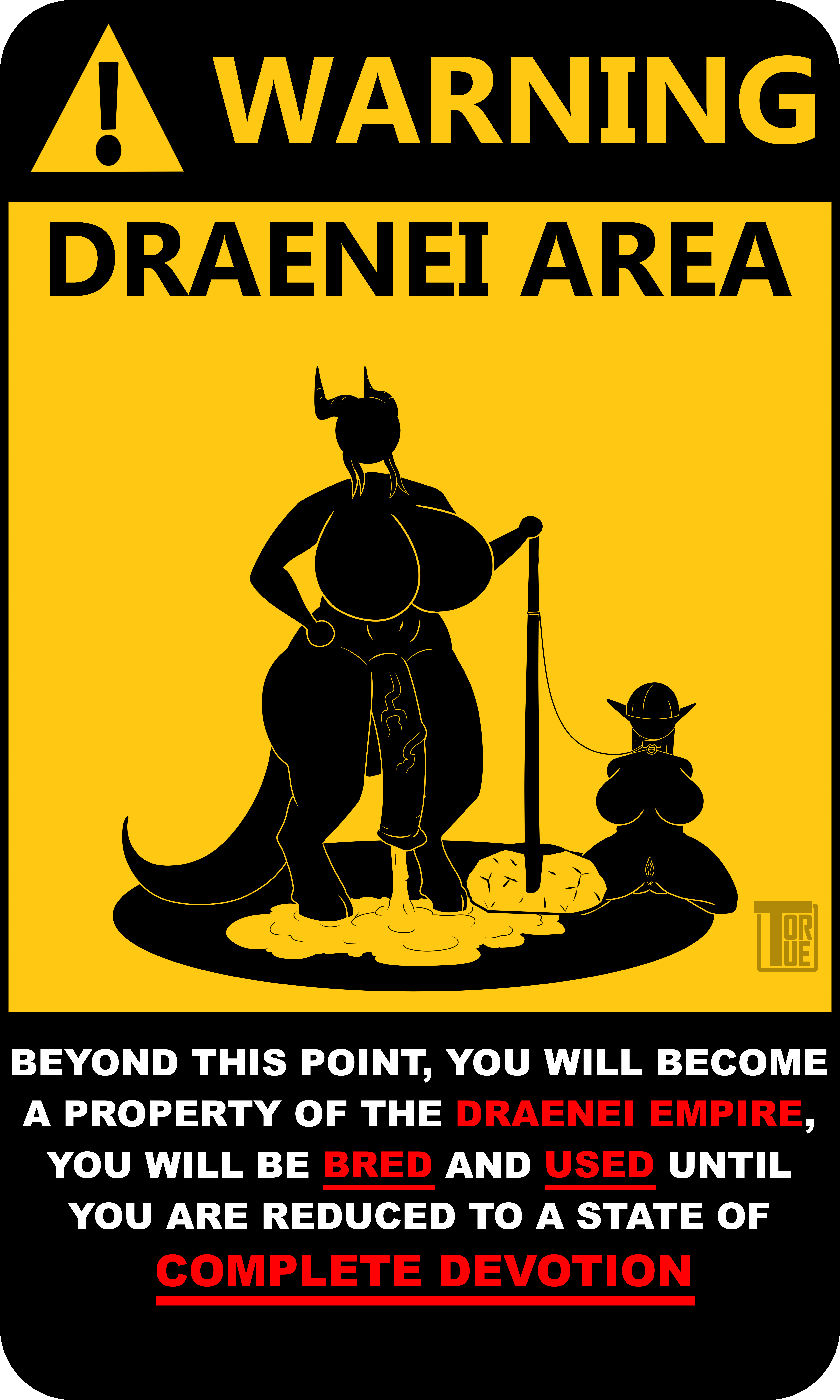 1futa 1girls blood_elf cum cum_drip cum_pool cum_puddle draenei draenei_futa draenei_paladin duo elf elf_ears elf_female futanari hammer hazard_symbol horns horns_and_hooves horsecock horsecock_futa intersex leash lightforged lightforged_draenei lightforged_elf tail tendrils warning_sign warning_sign_person warning_symbol