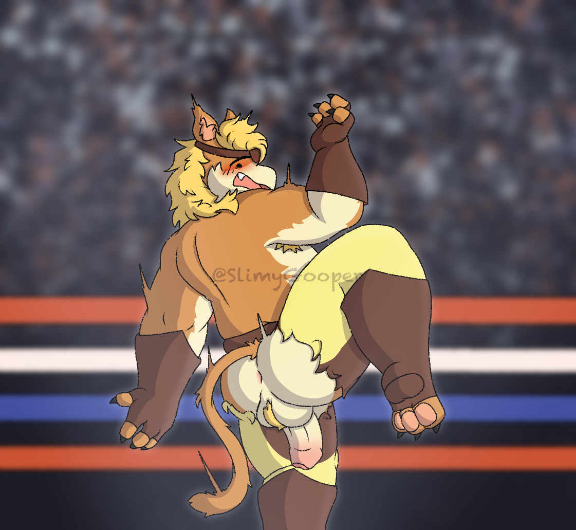 anthro ass bottomwear clothing cosplay crossover epic_games felid feline foreskin fortnite fur genitals hole_in_pants hornypurpproto male mammal marvel marvel_comics meowtooth meowtooth_(fortnite) orange_body orange_fur pants paws penis shocked slimygooper solo torn_clothing uncircumcised wardrobe_malfunction