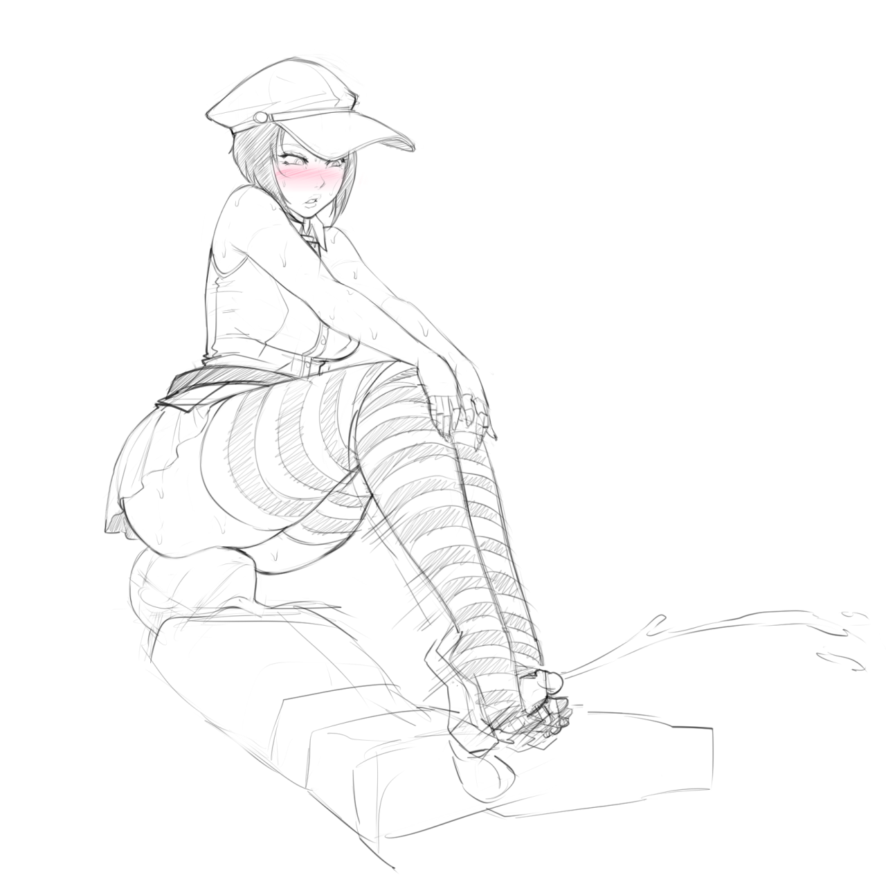 Person crouching reference