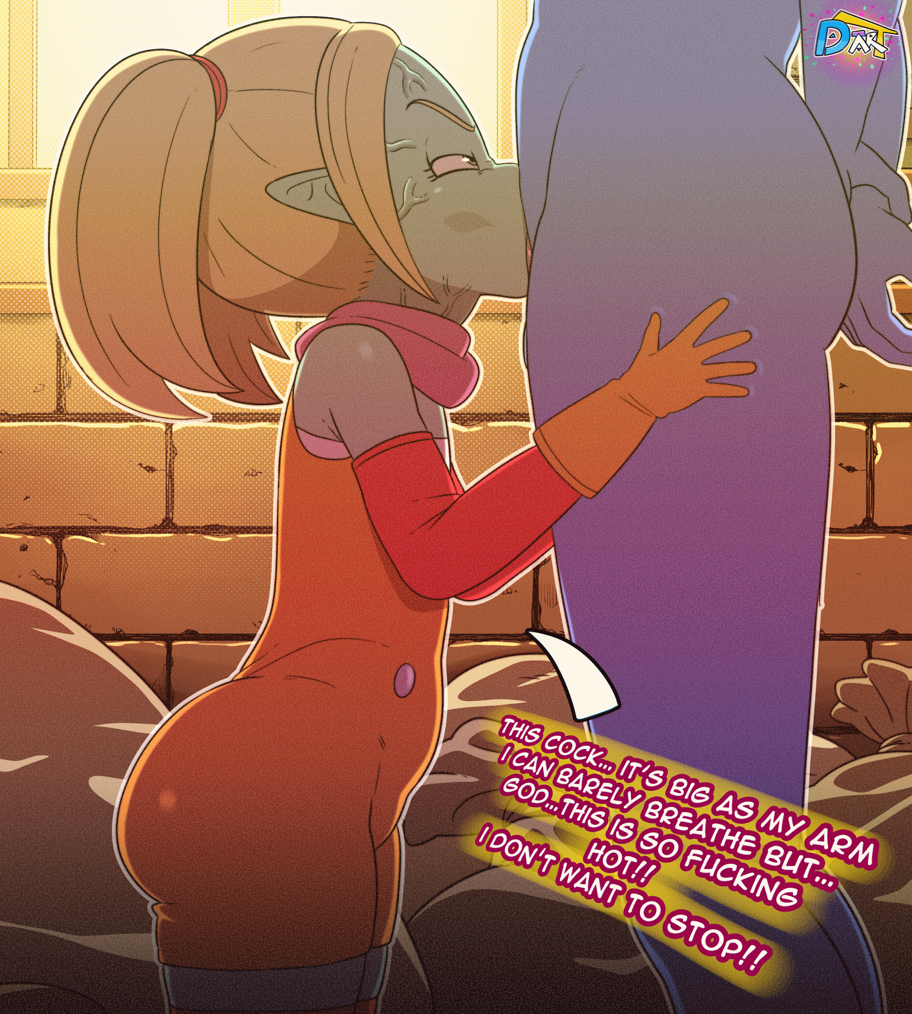 1boy 1girls animated ass balls big_ass big_penis blonde_hair blowjob blue_skin blue_skinned_female blue_skinned_male bouncing_ass child_bearing_hips clothed_female_nude_male clothing d-art deepthroat dragon_ball dragon_ball_daima english_text fat_ass fellatio fellatio_face fellatio_gesture female female_focus glorio_(dragon_ball) gloves hands_on_hips high_resolution huge_ass legwear long_sleeves male nude panzy_(dragon_ball_daima) penis petite petite_body purple_eyes saliva saliva_on_penis scarf short_hair tagme text thick_thighs thighhighs thighs throat_bulge tongue tongue_out twintails veins veiny_penis very_high_resolution wide_hips young younger_female