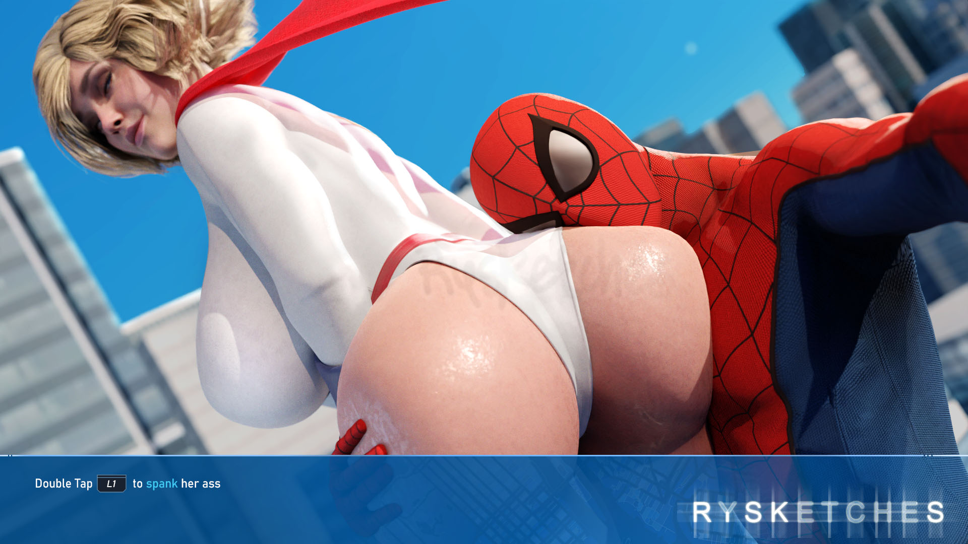 Power girl 3d hentai фото 47