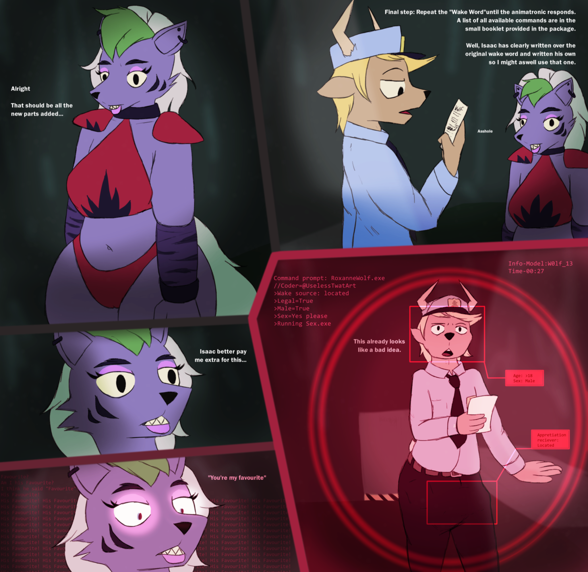 Fnaf roxanne wolf comic porn