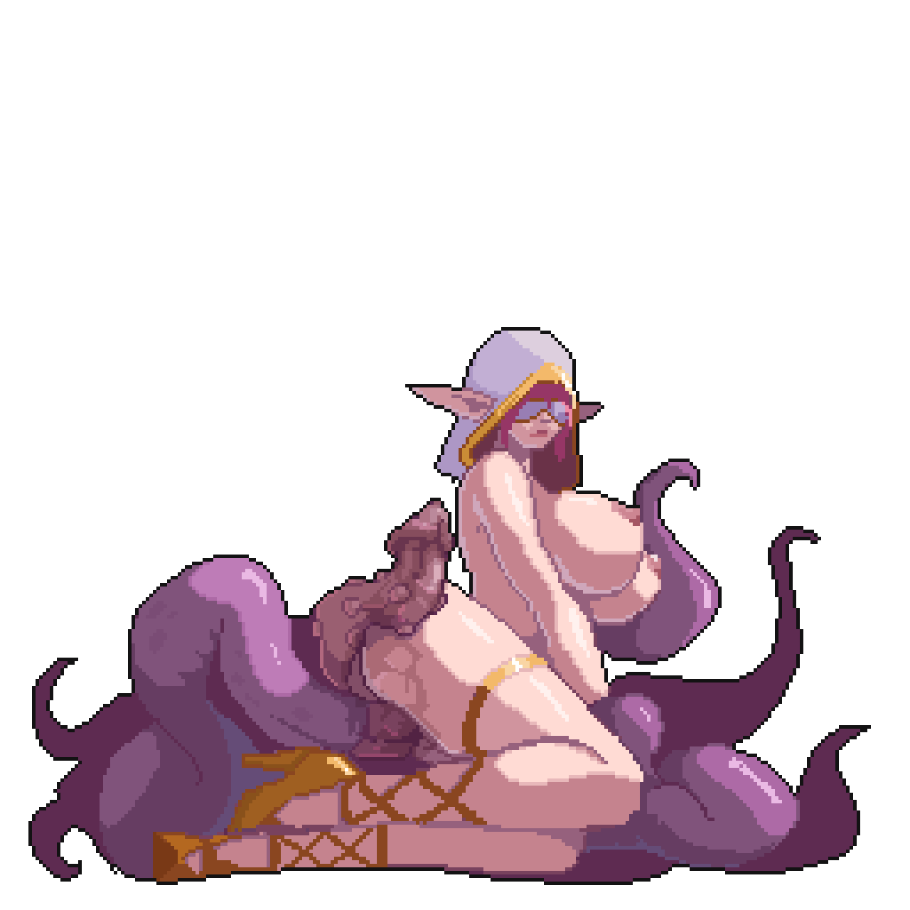 1girls 1monster animated ass big_ass big_breasts blindfold breasts consensual_tentacles consentacles defeated defeated_heroine elf elf_ears elf_female female femsub game_cg high_heels interspecies karnedraws large_breasts light-skinned_female light_skin looping_animation male mature_female monster_cock monster_rape nipples on_side penis pink_hair pixel_art pointy_ears priestess pussy questionable_consent red_hair restrained restrained_by_tentacles sex sex_from_behind slim tamer_vale tentacle tentacle_rape tentacle_sex teratophilia thick_thighs thighs thrusting transparent_background vaginal_penetration wrist_grab