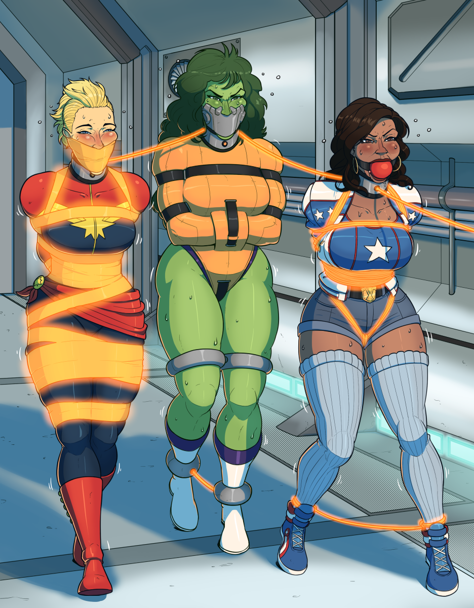 Rule34 - If it exists, there is porn of it  skelebomb, america chavez, captain  marvel, carol danvers, jennifer walters, she-hulk  1589434