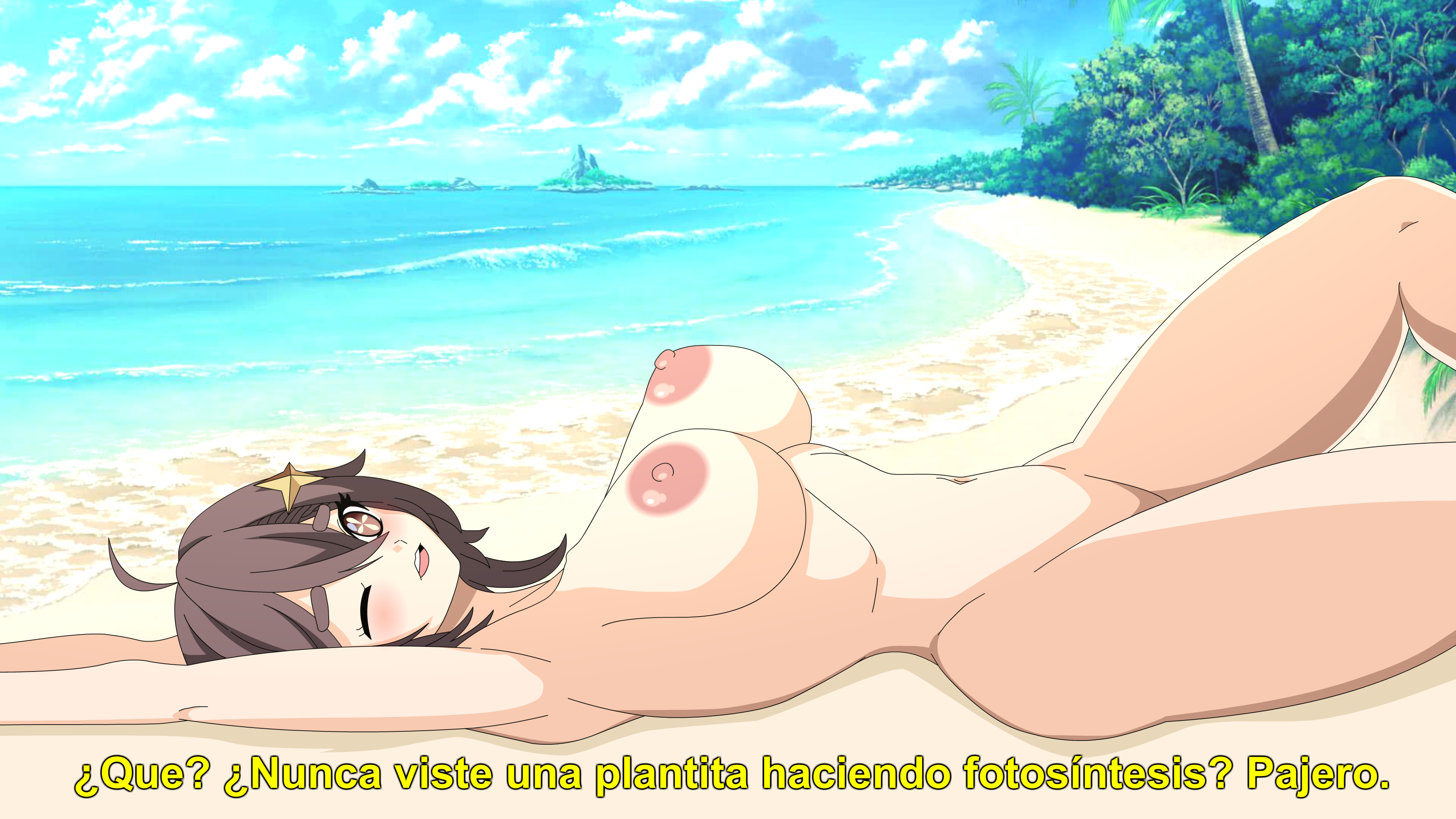 areola areolae ass beach big_ass big_breasts breasts completely_nude female former_idol_corp_member hispanic_virtual_youtuber huge_breasts huge_thighs idol_corp idol_es large_breasts latam_virtual_youtuber lying lying_on_back meica nude nude_female posing posing_nude sand simple_background spanish_text subtitled tomiaf topless topless_female twitter virtual_youtuber vtuber vtuberfanart