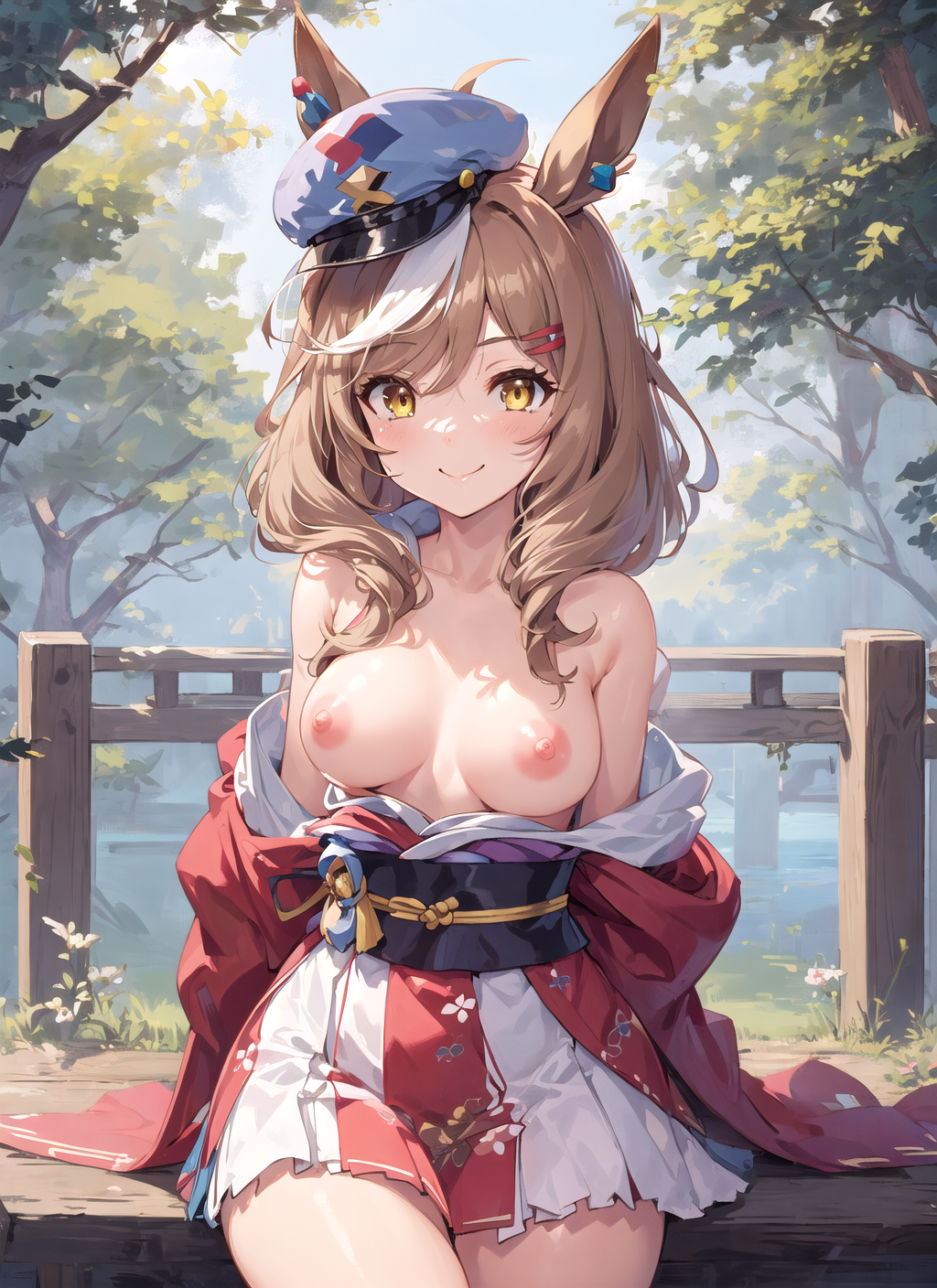 cygames, umamusume, doujin, ai generated, animal ears, dmm games, fictional, fictional product, fictitious, horse ears girl, inspired by real derby horse, japan umamusume training schools and colleges, matikane tannhauser (umamusume), nsfw, seductive, sensitive, tracen academy, umamusume pretty derby, umsk, unofficial, うましこ, ウマシコ, 