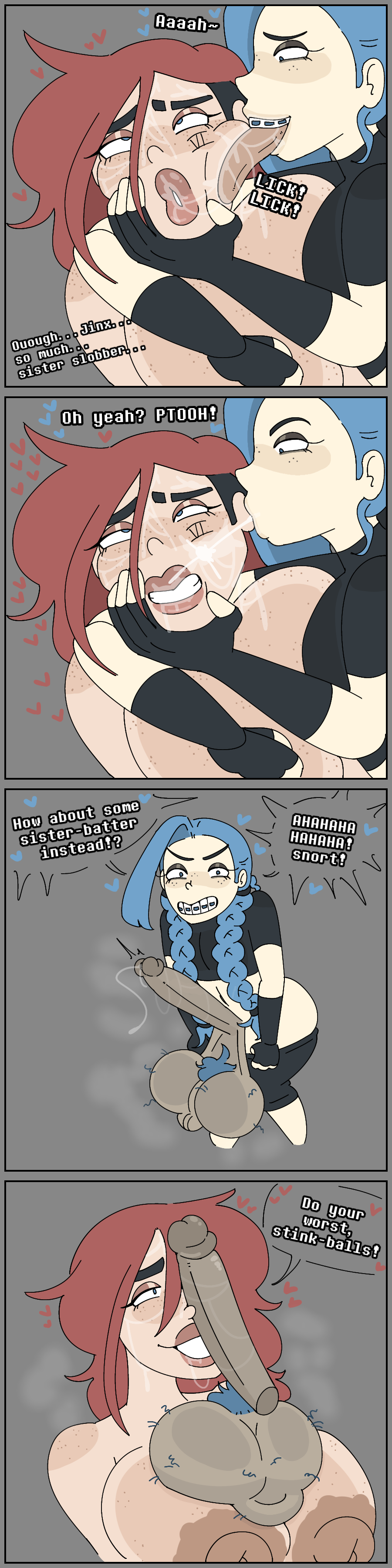1futa 1girls adultery after_kiss age_difference arcane arcane_jinx arcane_vi balls_on_breasts big_areola big_balls big_breasts big_lips big_nipples black_eyebrows blue_eyes blue_hair blush boner braces braid brat bratty chubby chubby_female comic comic_page comic_strip covered_in_saliva dark_penis darkened_genitalia dialogue embrace embracing english english_text erection eye_bags eyebags eyebrow_slits eyeshadow face_lick face_licking fat_balls femsub fingerless_gloves freckles freckles_on_breasts freckles_on_face freckles_on_shoulders futa_on_female futadom futanari grabbing_face grabbing_head hairy_balls huge_balls huge_breasts huge_lips imminent_oral imminent_penetration imminent_sex incest jinx_(league_of_legends) jinx_moves_in! large_breasts league_of_legends licking licking_face light-skinned_female light-skinned_futa light-skinned_futanari light_skin little_sister long_penis massive_balls mature mature_female mature_woman milkbuni older_female older_sister older_sister_and_younger_sister penis_on_face precum pubic_hair pulling_down_pants red_hair red_lipstick redhead_female restrained revealing_penis rolling_eyes saliva saliva_drip saliva_on_face saliva_string saliva_trail shaved_side side_view sister_and_sister sisters slobber smile spit spit_trail spitting spitting_on_face steam tattoo text thick thick_eyebrows thick_lips tight_clothing tongue tongue_out twin_braids undressing vi white_girl white_woman younger_dom_older_sub younger_futa younger_sister