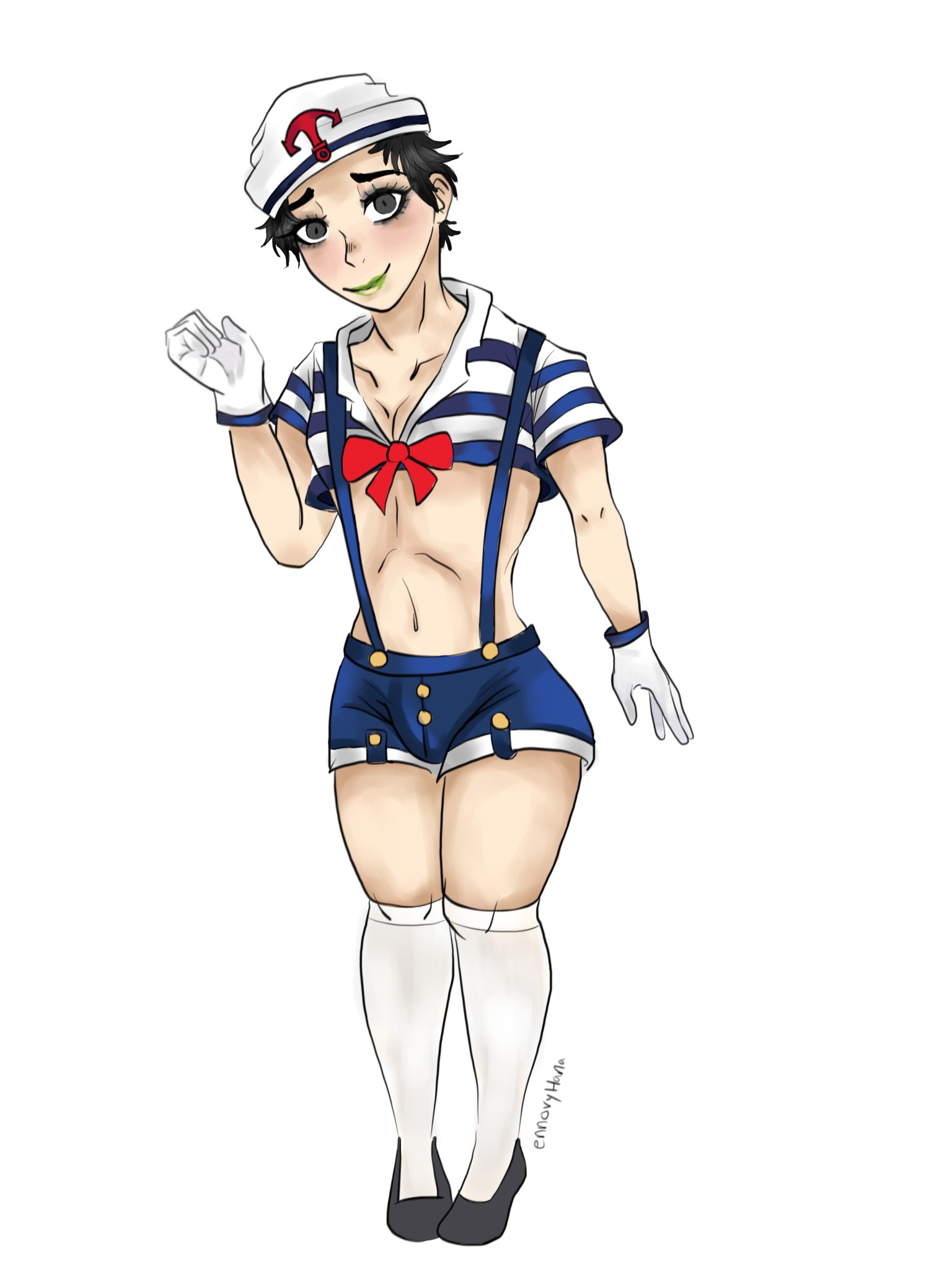 josuke higashikata (jojolion), jojolion, tagme, ennovyhana, femboy, lipstick, 