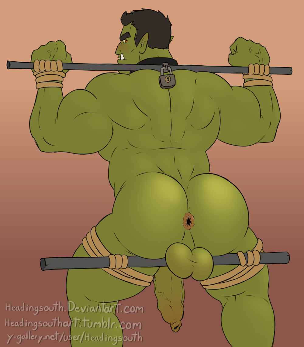 headingsouth, balls, bara, gay, hairy, male, male only, muscles, muscular, orc...