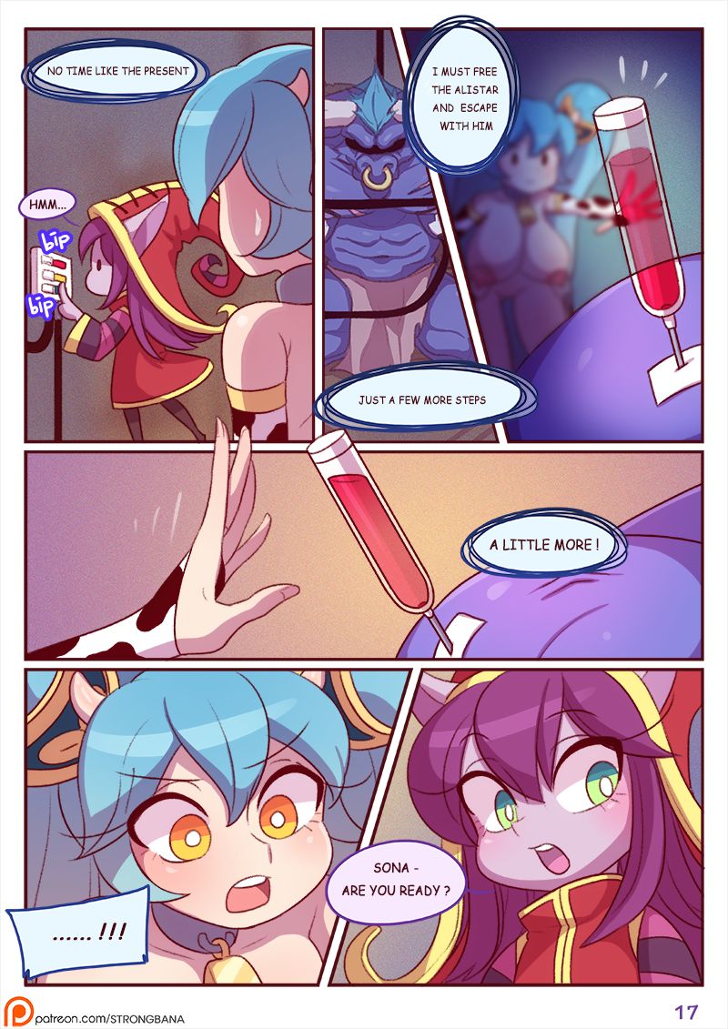 strongbana, alistar, lulu the fae sorceress, sona, league of legends, comic, tagme, -, 2362424, breasts, female, nipples, 