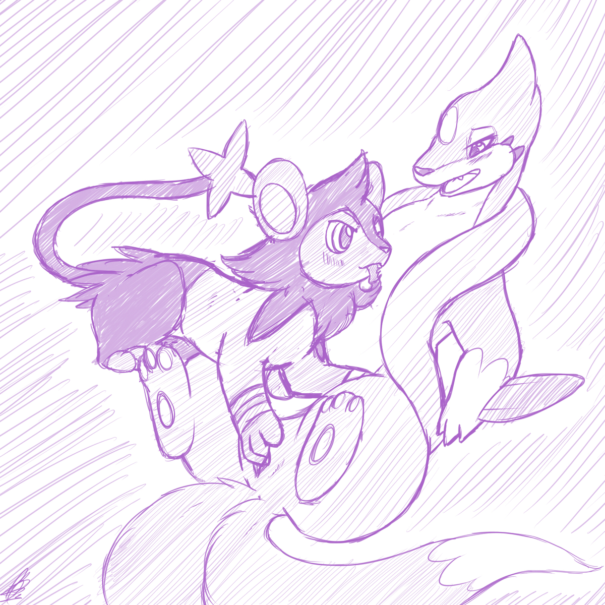 shikaro, floatzel, luxio, female, licking, male, pokã©mon, pokemon, pussy, tongue, 