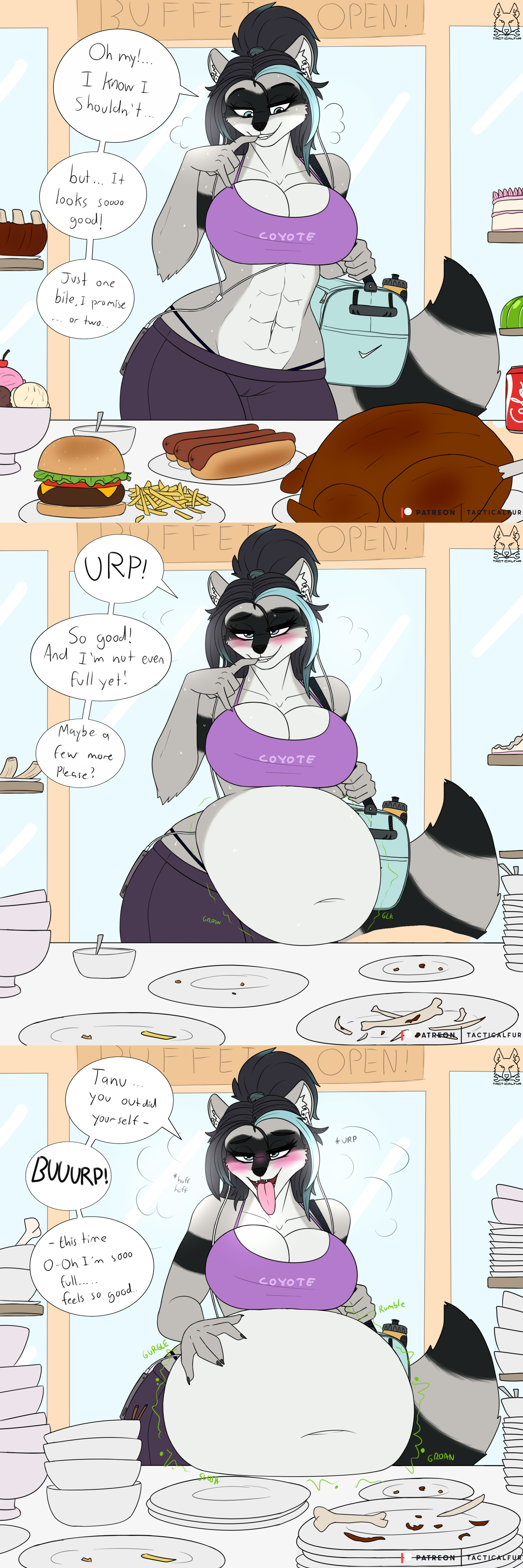 tacticalfur, ass, belly, breasts, furry, 