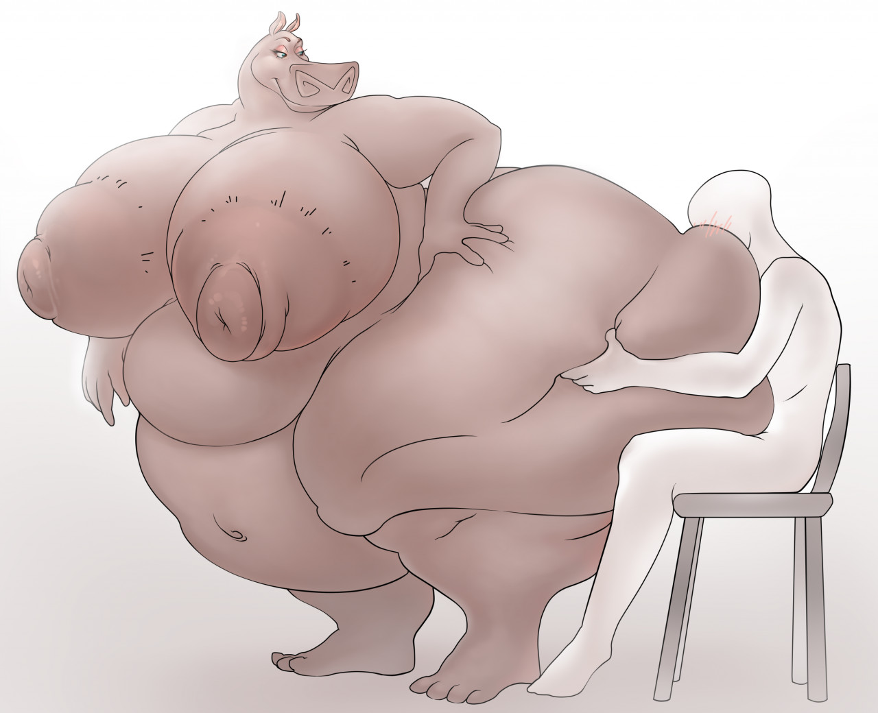 Gloria the hippo belly