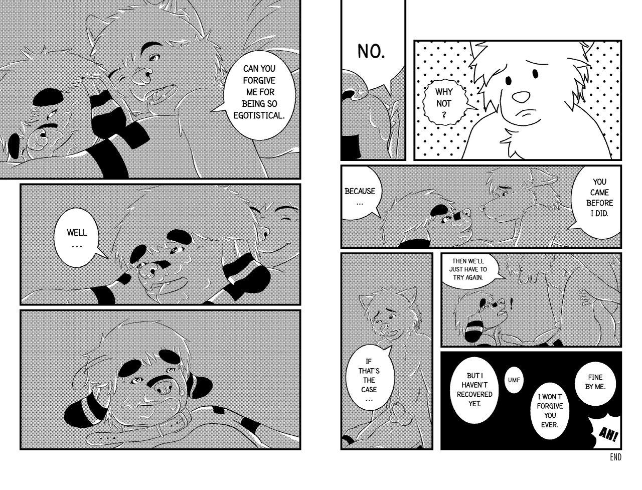 comic, canine, furry, gay, male, no humans, penis, 