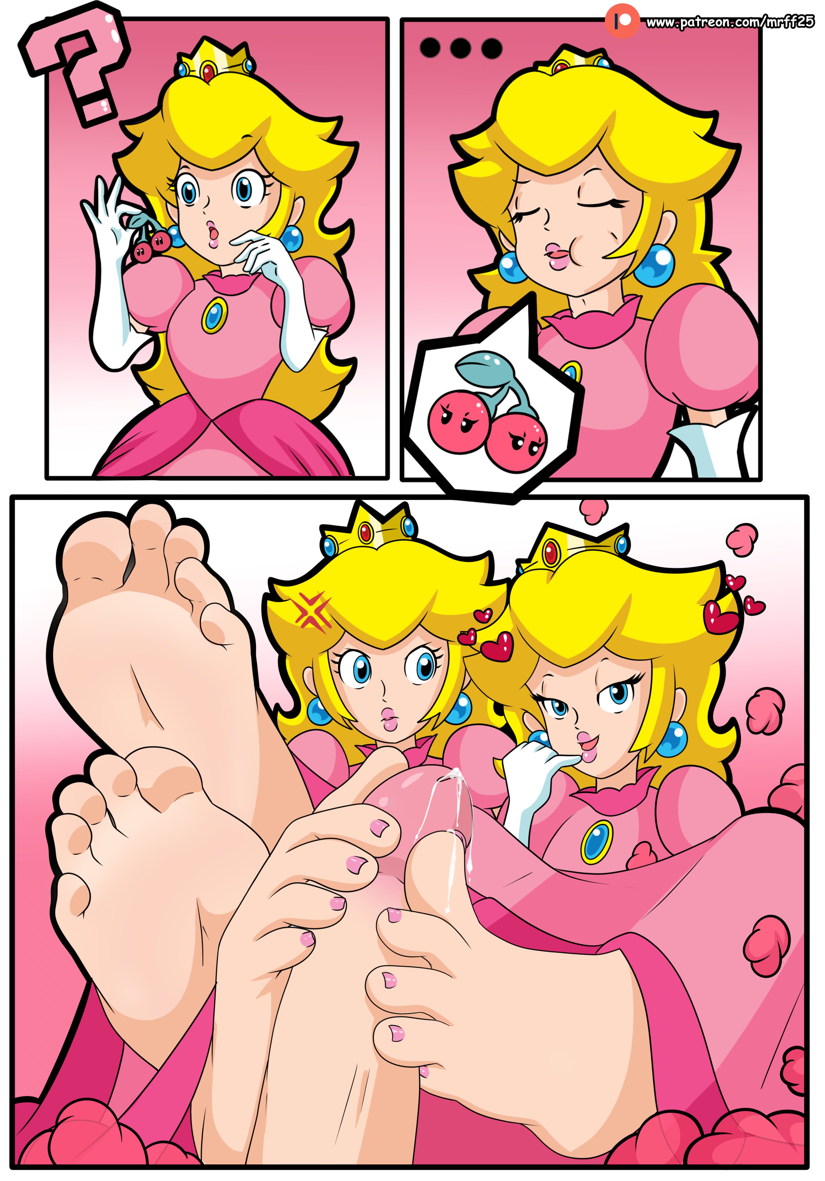 Princess peach footjob
