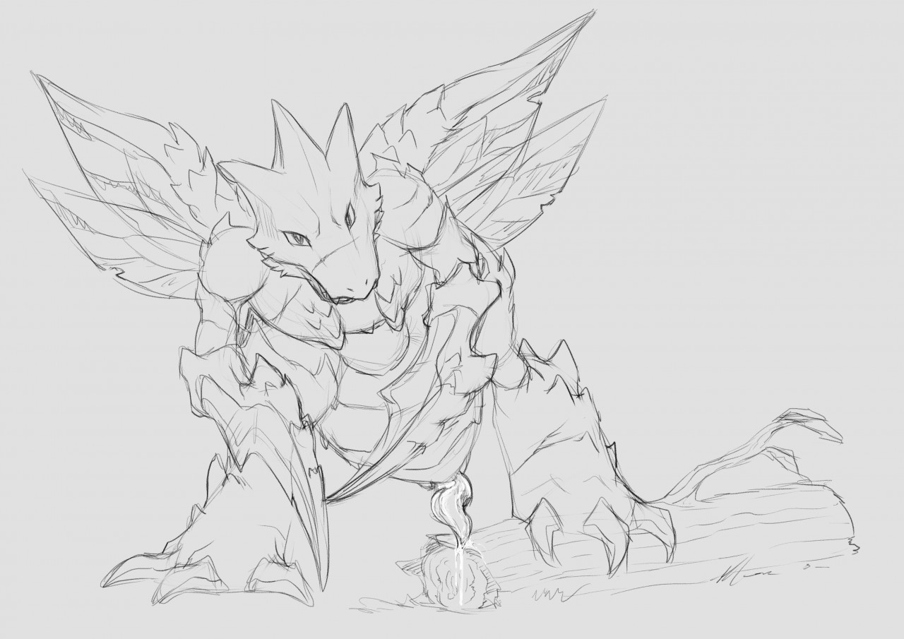 yaroul, scyther, nintendo, monochrome, 1boy, anatomically correct, animal genitalia, arthropod, blade arm, cum, cum on ground, erection, feral, genital slit, insect, insect wings, log, male, male only, penis, pokemon, precum, scar, sharp teeth, slit, solo, tapering penis, teeth, video games, wings, wood, 