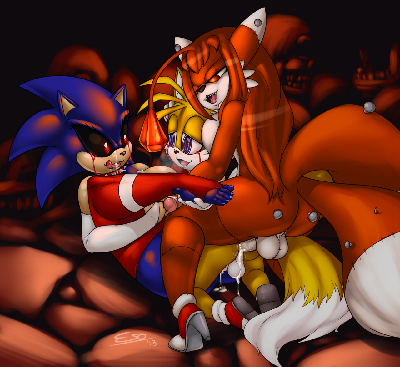 pherociouseso, sonic.exe, sonic the hedgehog, tails, tails doll, creepypast...