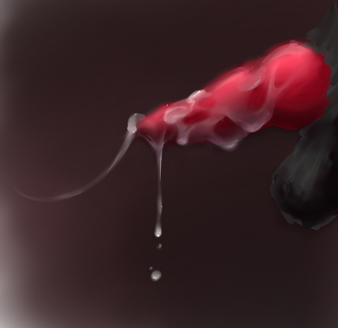 narcotic sprinkles, 2012, 1boy, balls, black fur, canine penis, cum, cum string, knot, male, male only, penis, solo, 