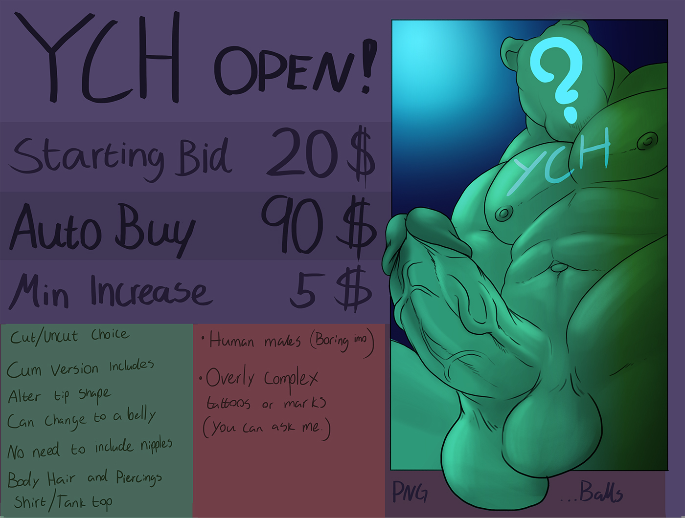 painis18, ych, abs, barazoku, big penis, male, male only, muscular, nipples, nude, penis, solo, 